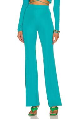 The Andamane Stretch Green Gaia Flare Pants Size 38 EU / US 2